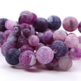 thumbnail image 5 of Juego de cuentas de ágata mate de 8 mm Piedra natural Ágata esmerilada Piedra semipreciosa Piedra preciosa con agujero para enhebrar Joyas de cuentas Púrpura brillar Electrónica, 5 of 5