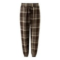 thumbnail image 3 of Men’s Flannel Pajama Pants – Soft Sleep & Lounge Pants with Pockets & Adjustable Drawstring – Plaid Bottoms Coffee 3XL, 3 of 3