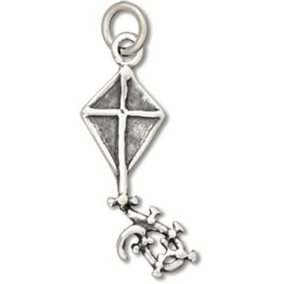 Sterling Silver 30" 1.2mm 3D Small Plain Rotated Square Shaped Kite Ribboned Tail Pendant Necklace