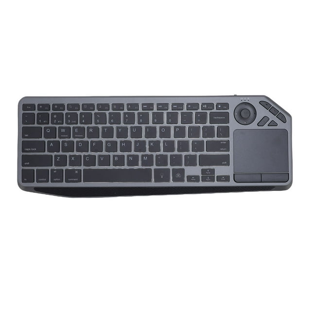 Teclado toque táctil inalámbrico Con touchpad multimedia hotkey 7 color retroiluminaciónificación 2.4g dual modo teclado de tv para tableta portátil