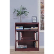 Concepts in Wood 3 Shelf Wood Bookcase, 36 inch Tall - Cherry Finish