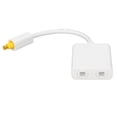 thumbnail image 1 of Divisor de cable óptico Bling Bling 1 entrada 2 salidas Sonido envolvente 15 cm Blanco, 1 of 12