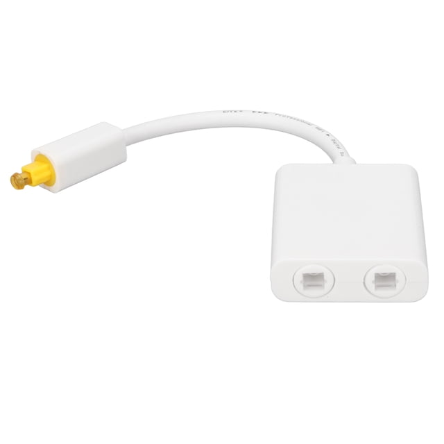 Divisor de cable óptico Bling Bling 1 entrada 2 salidas Sonido envolvente 15 cm Blanco