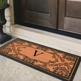 thumbnail image 3 of A1HC Natural Coir and PVC Monogrammed Floral Design Door Mat, 30" x 60", Anti-Shed Treated Durable Heavy Duty Front Door Mat for Outdoor Entrance, 3 of 7