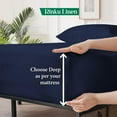 thumbnail image 5 of 1000-Thread-Count 100% Egyptian Cotton Sheet Set QUEEN Size Fits 9-12 Inches Deep Pocket ( Solid, Mariner Blue ), 5 of 6