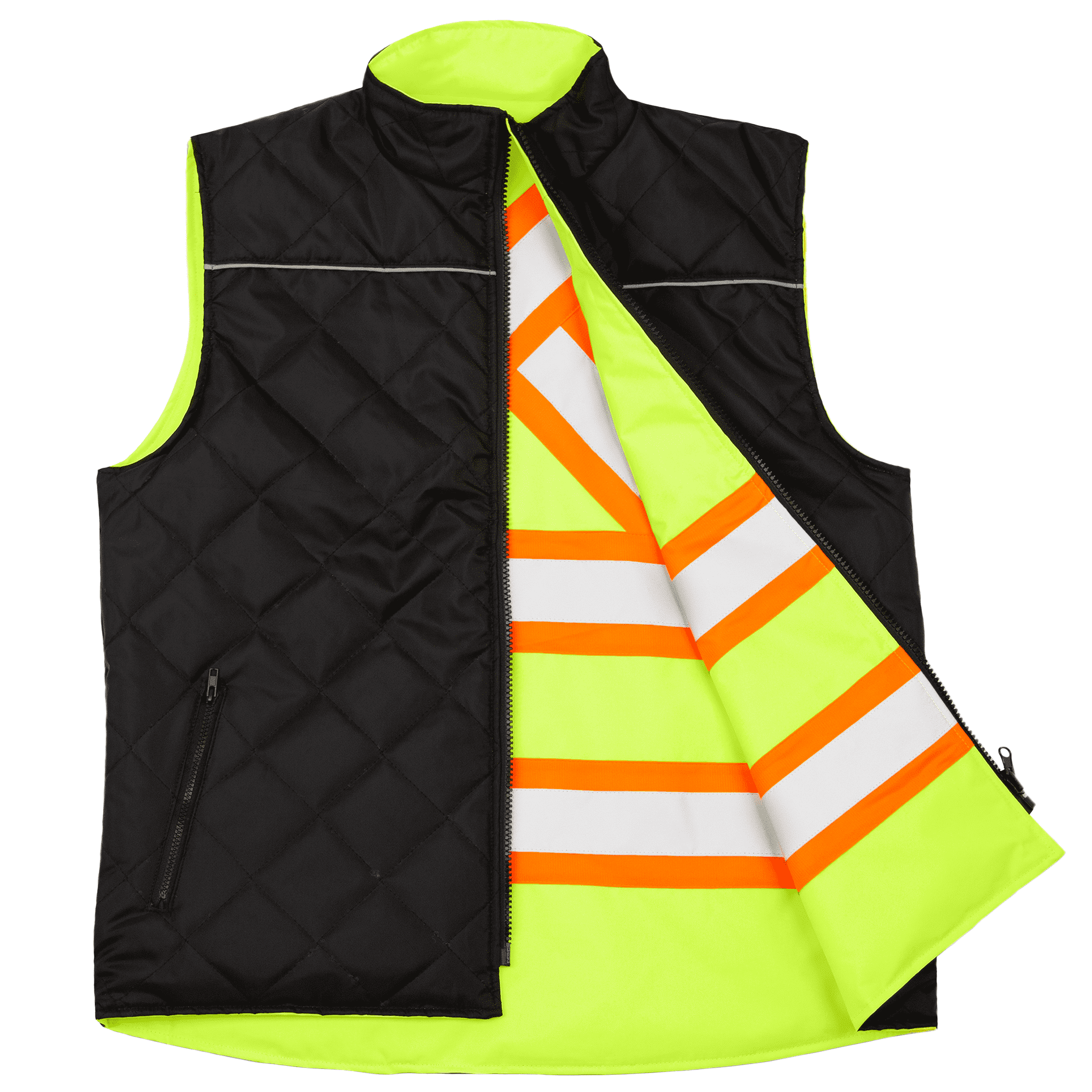 JORESTECH Hi-Vis Reversible Insulated Safety Vest, Two-Toned, ANSI Class 2, VL-11 (4XL, Lime)