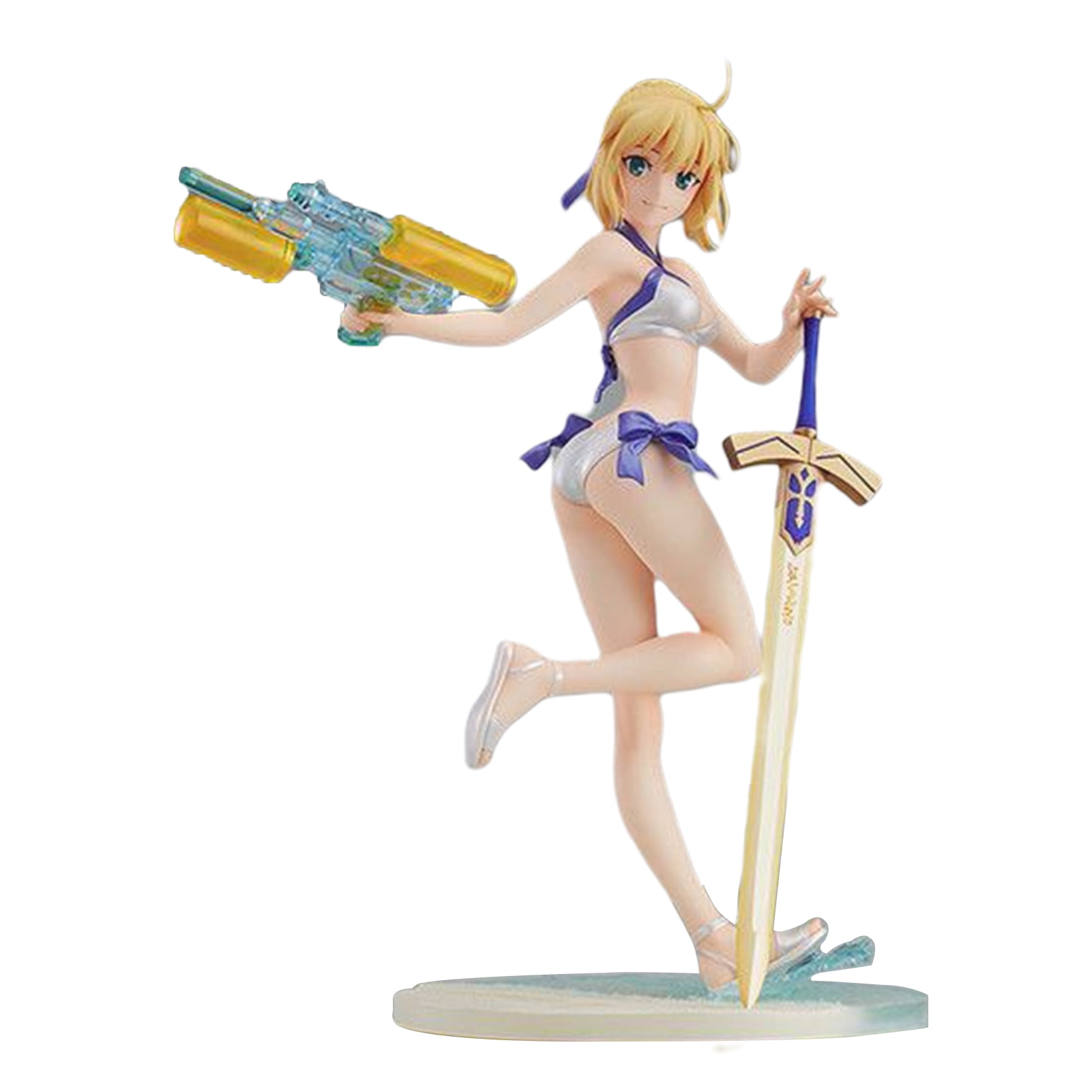 Wanwan 23cm Fate/Stay Night Figure with Base Swimsuit Sexy Girl Solid Model Cartoon Miniature Figurine PVC Saber-Altria Pendragon Anime Figure Hobby Collection Wanwan 23cm Fate/Stay Night Figure with Base Swimsuit Sexy Girl Solid Model Cartoon Miniature Figurine PVC Saber-Altria Pendragon Anime Figure Hobby Collection