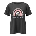 thumbnail image 4 of TSADFHJI Hauts Mignons pour Femmes Manches Longues Imprimé Col Rond Coton Bio T-Shirt Manches Courtes Tee L Gris Foncé, 4 of 4