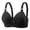 AU21_Black, variant on Breathable Wireless Bras for Women Supportive Seamless Bra Comfortable Striped Bras with Bow Light Purple 38