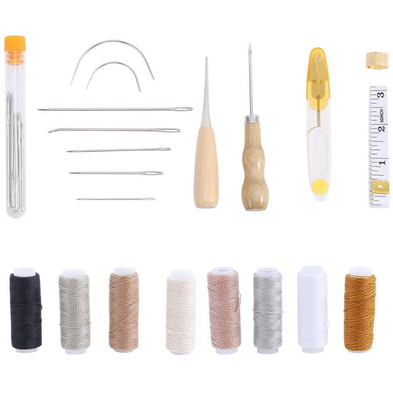 Upholstery Repair Kit 29-pack, Leather Craft Tool Kit Leather Hand Sewing  Needles Canvas Thread And Needles Tape Measure Large-eye Stitching Needles  F