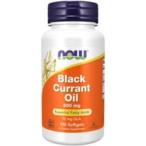 NOW Supplements, Black Currant Oil 500 mg with 70mg of GLA (Gamma-Linolenic Acid), 100 Softgels