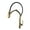 Brushed Gold-01, variant on Luxury Brass Gun Gray Kitchen Faucet, Digital Display Intelligent Induction Magnetic Suction Pull-Out Design Cold & Hot Sink Tap