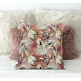 thumbnail image 3 of Plant Illusion Throw Pillow in Gold Blue Pink 18x18, 3 of 4