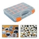 thumbnail image 4 of Práctico organizador de tornillos, contenedor de herramientas, caja organizadora, soporte para tuercas, 15 rejillas para hardware, piezas pequeñas, Sharpla estuche organizador de almacenamiento, 4 of 8
