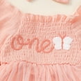 thumbnail image 6 of GYRATEDREAM Infant Baby Girls Spring Fall Outfit Toddler Long Sleeve Embroidery Romper Princess Tulle Tutu Dress + Headband 2PCS Birthday Clothes Pink for 9-18M, 6 of 8