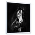 thumbnail image 3 of Designart 'Close Up Portrait Of Black Kladruby Horse' Farmhouse Framed Canvas Wall Art Print, 3 of 5