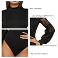 thumbnail image 2 of Body de cuello alto para mujer, Body de mujer con empalme de encaje, Body de mujer con cuello alto, Body de mujer resistente y sólido, 2 of 6