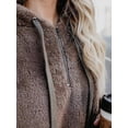 thumbnail image 3 of Sudaderas con capucha difusas para mujer, suéter con bolsillos extragrandes y acogedores, sudadera con capucha, sudaderas con capucha atléticas de lana// kaili Sencillez, 3 of 4