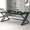 Black Oak, variant on YANGLI 70.8" Black Computer Desk, Large Industrial Pc Study, Two-Person, Farmhouse Double Workstation with Storage