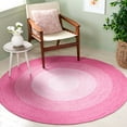 thumbnail image 2 of SAFAVIEH Cape Cod Richmal Geometric Cotton Area Rug, Red/Pink, 4' x 4' Round, 2 of 7