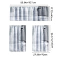 thumbnail image 3 of Three Piece Kitchen Curtain Set, Light Filtering Cafe Curtains With Valance For Basement Bathroom Small Windows Farmhouse Home Decoration And Privacy, 3 of 7