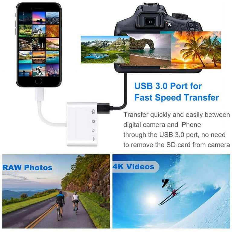 [Apple MFi Certified] Micro SD Card Reader for iPhone
