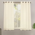 thumbnail image 2 of Collections Etc Emily Sheer Voile Fabric Grommet Top Window Panels, 2 of 5
