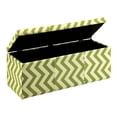 thumbnail image 2 of Furniture of America Laina Contemporary Fabric Storage Bench in Green, 2 of 7