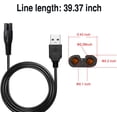 thumbnail image 4 of Cordon de Chargeur pour Rasoir Universel Compatible avec Rasoir pour Tête, Cordon de Chargeur WAHFOX pour de Nombreuses Marques, Câble USB pour Rasoir, Cordon d'Alimentation pour Rasoir Électrique de Remplacement, 4 of 5