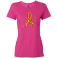 thumbnail image 3 of Inktastic Leukemia Awareness with Orange Ribbon Made of Hearts Women's T-Shirt, 3 of 5