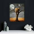 thumbnail image 4 of COMIO  Canvas Wall Art Animal Resting Elephant Look at The Moon Wall Pictures Giclee bathroom Wall Decor on Canvas Stretched Artwork Living Room Bedroom, 4 of 4
