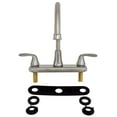 thumbnail image 2 of Phoenix Faucet PF231402 Used For Kitchen; Single Piece 8 Inch Deck Mount; 9 Inch Hi-Arc Spout; 2 Lever Handle; Brushed Nickel Plated/Plastic Polymer Infused With Powdered Metal Underbody, 2 of 5