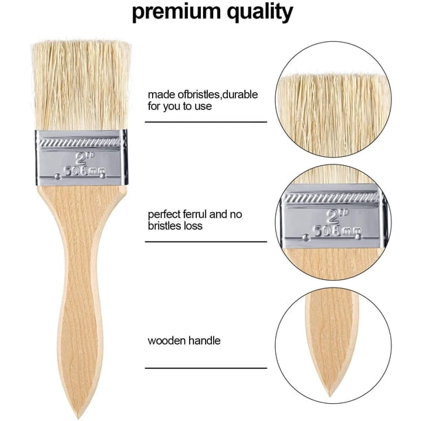 Pinceles para Pintar 5,08 cm liwang Pincel de Madera Profesional