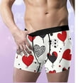 thumbnail image 7 of Ousvtion Valentine's Day Mens Trunks Love Heart Print Boxer Briefs Valentines Rose Boxers Underwear Comfort Soft Brief Gift for Men Clearance Deals,C04-Pink,XX-Large, 7 of 7