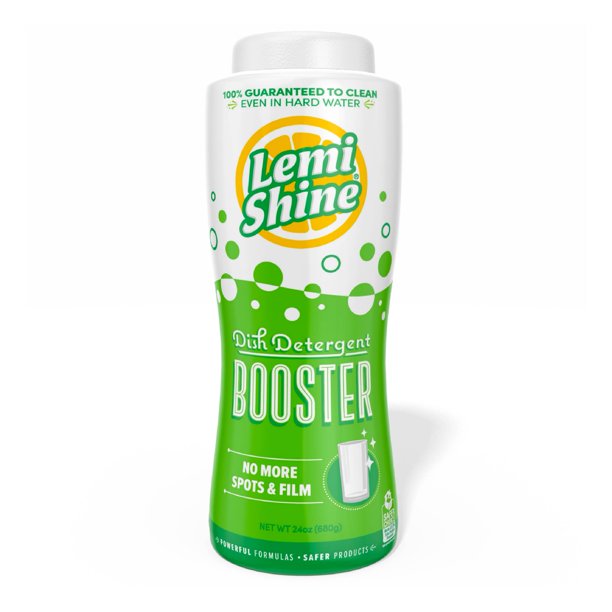 Lemi Shine Dish Detergent Booster, Gets Rid of Hard Water Spots, 24 oz