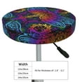 thumbnail image 4 of Balery Indian Mandalas Dragonfly Velvet Round Bar Chair Cushion Cover Adjustable, Protects From Scratches And Stains, Soft & Washable Ideal For Wooden And Metal Stools - 13 Inch, 4 of 7