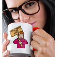 thumbnail image 2 of 3drose, Funny Humorous Woman Girl with a Sign Will Work for Dolls, 15oz Two-tone Red Mug, 2 of 6