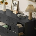 thumbnail image 4 of Black Dresser, Cuoote 8 Drawer Dresser for Bedroom, 50 Inch Wide Modern Chest of Drawers, Tall Bedroom Furniture Storage Organizer, 4 of 6
