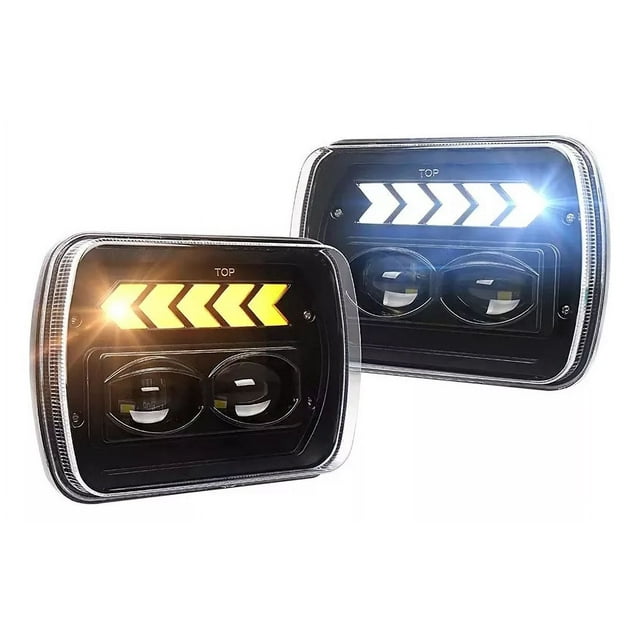 1 Par 5x7 6x7 H4 Led Faros Hi-lo Beam Jeep Cherokee Yj Xj