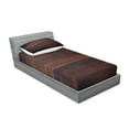 thumbnail image 2 of Ambesonne Chocolate Fitted Sheet & Pillow Sham Set, Aged Dark Timber, Twinxl, Dark Brown, 2 of 2