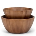 thumbnail image 4 of Unbranded Grand Bol Profond en Bois d'Acacia Rustique pour Service, 4 of 4