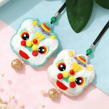

ZDMATHE Pendant Hand-embroidered DIY Material Bag Self-embroidered Purse Material Bag Sachet Pendant Embroidery Material Package