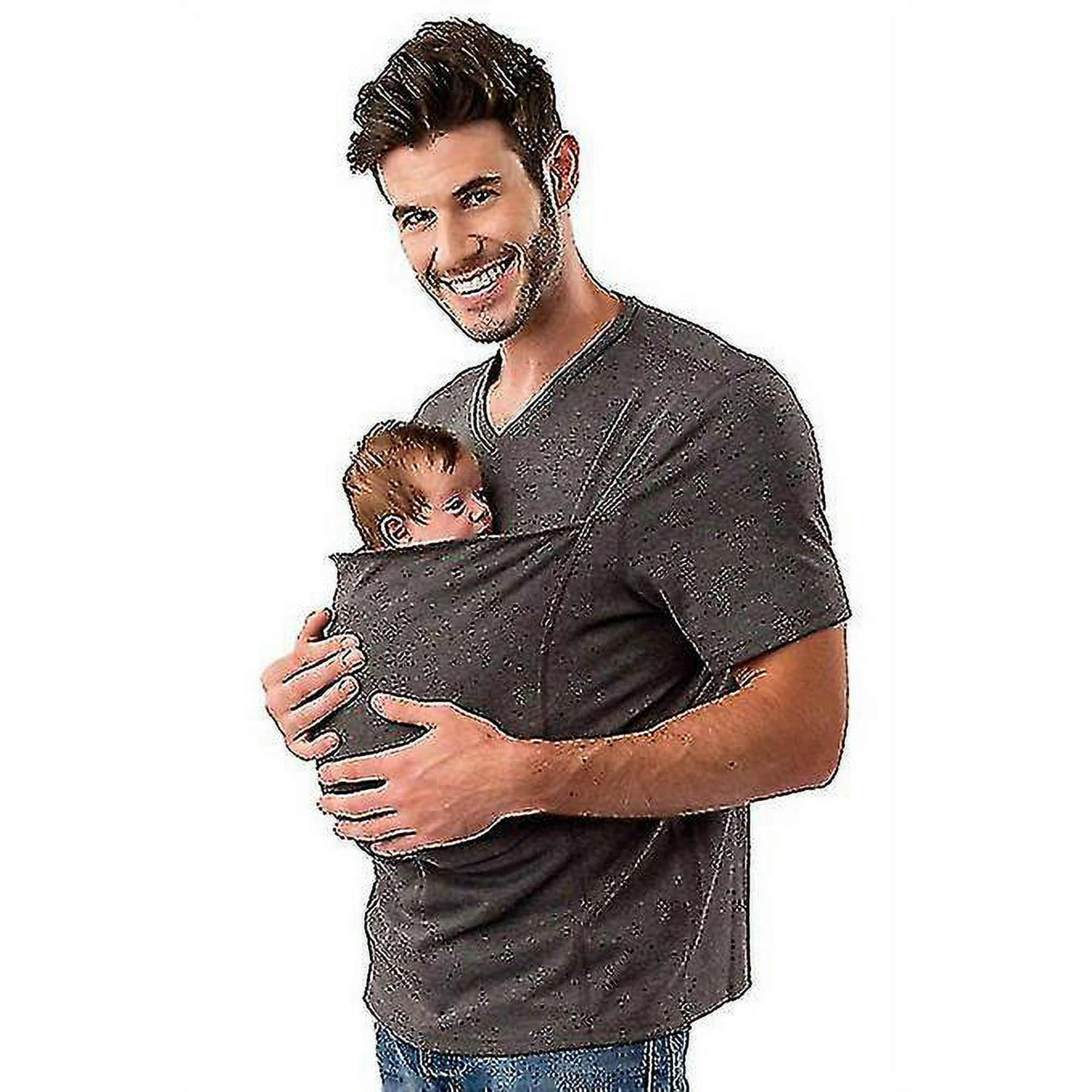 Baby Carrier Kangaroo Large Pocket Vest T shirt Men Care Bonding Shirts Walmart