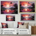 thumbnail image 4 of Designart "Sunset By The Lavender Lagoon" Palms & Palm Trees Floater Framed Canvas Art Print, 4 of 5