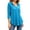 Blue, variant on Women's Plus 3/4 Sleeve Tunic Tops Drawstring Hoodie V Neck Loose Fit Curved Hem Hooded Shirts to Wear with Leggings Fall Casual Outfits, Army Green, L