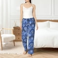 thumbnail image 4 of Salouo Blue Mandala Harmony Print Women's Pajama Pants Casual Loose Sweatpants PJs Flowy Pants Drawstring Palazzo for Women Wide Leg Pants Lounge Pajama -X-Large, 4 of 8