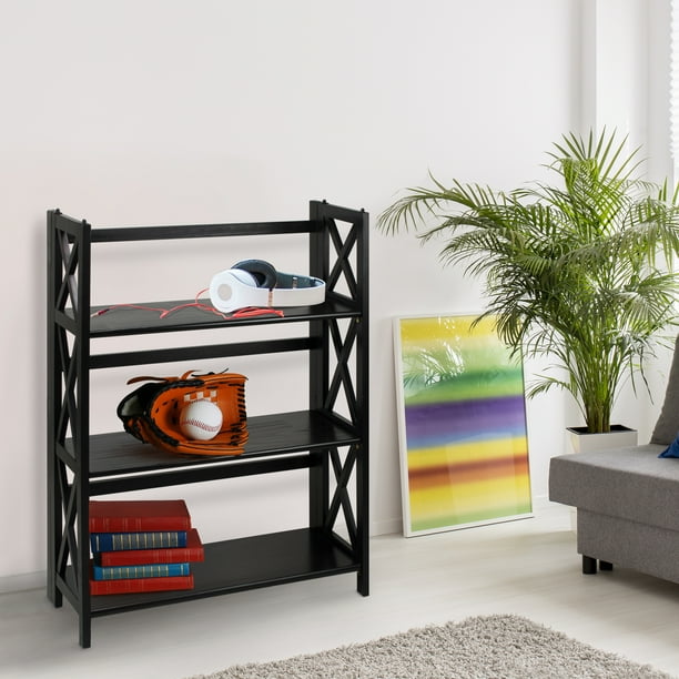 Montego 3Shelf Folding Bookcase Black