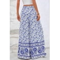 thumbnail image 4 of FreshPretty Women Wide Leg Pants Casual High Waist Floral Palazzo Pants for Women Flowy Trendy Lounge Boho Beach Trousers Pockets, 4 of 8