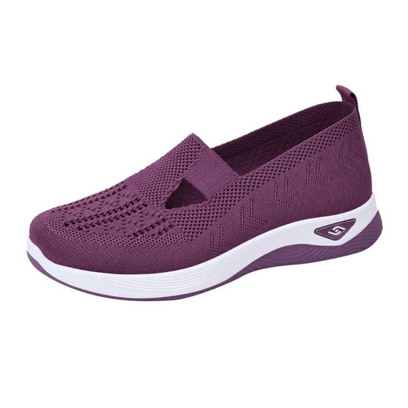 Orthopedic Walking Shoes Women Slip On Mesh Sneakers Breathable Arch Support Lightweight Running