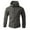 Gray, variant on Men's Camo Jackets, Lightweight Water Resistant Hunting Hiking Fishing Rain Coats Windbreaker with Hood for Outdoor Work, Daily Commuting and Casual Wear, Army Green, L